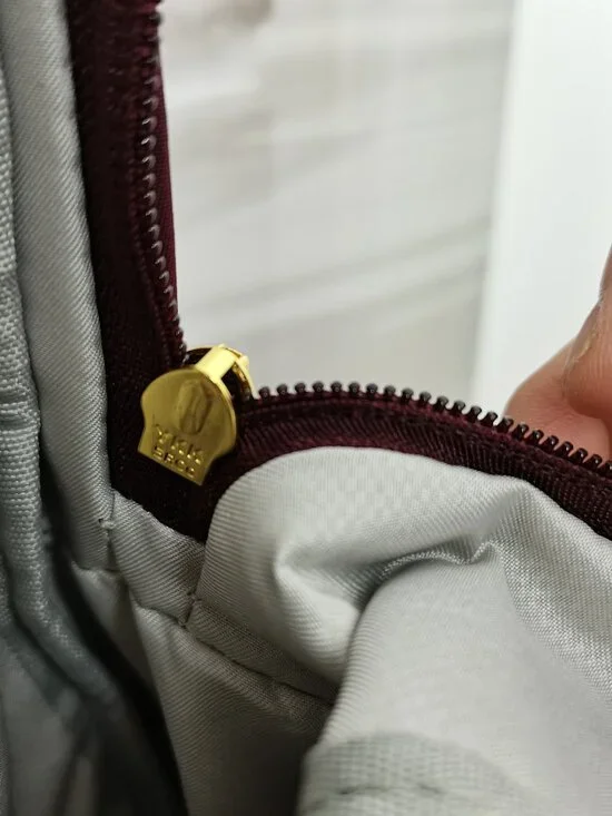 Tumi Burgundy Crossbody Backpack with Gold Hardware - Picture 8 of 10